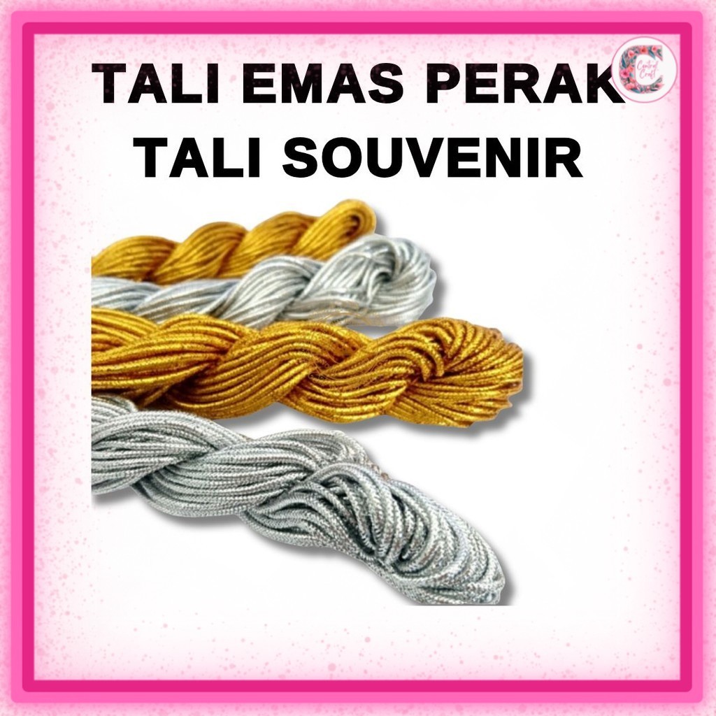 Tali Souvenir Emas Perak / Benang Emas Souvenir / Tali Emas