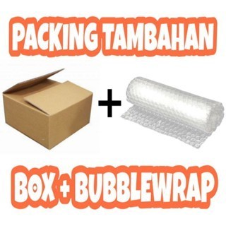 

Packing Tambahan Bubble Wrap Dan Kardus Untuk keamanan barang