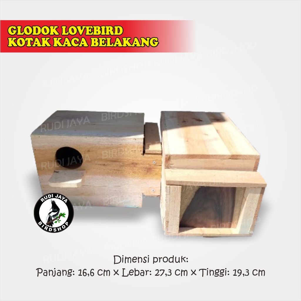 SEDIA GLODOK LOVEBIRD KOTAK KACA BELAKANG SARANG TEMPAT TERNAK BERTELUR BURUNG LOVEBIRD PARKIT FALK