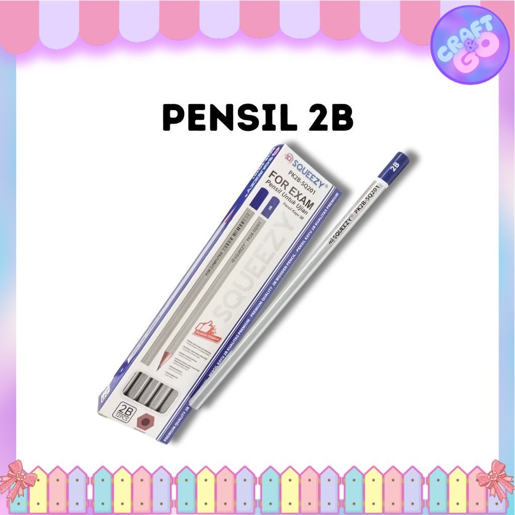 

Pensil 2B Premium merk Squeezy cocok untuk ujian