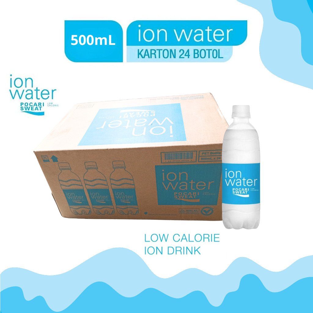 

ION WATER Pocari Sweat Minuman ISOTONIC Pet Botol 500ml Sport Drinks 1 KARTON Dus isi 24
