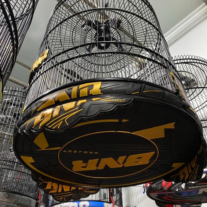 Sangkar Kandang Burung Murai Batu No. 2 BNR RACING 3D BLACK GOLD