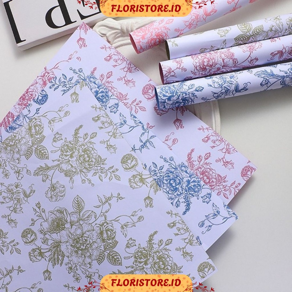 

EUROPEAN RETRO PAPER / CELLOPHANE / FLORIST PAPER / KERTAS BUKET BUNGA / WRAPPING WRAPPER