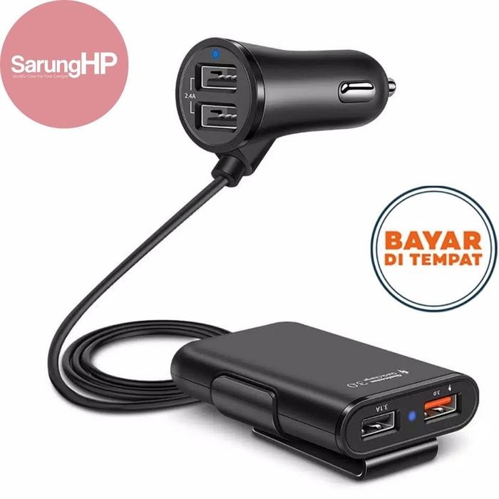 Car Charger Mobil 4 Port Quick Charge / Fast Charging Qualcomm 3.0