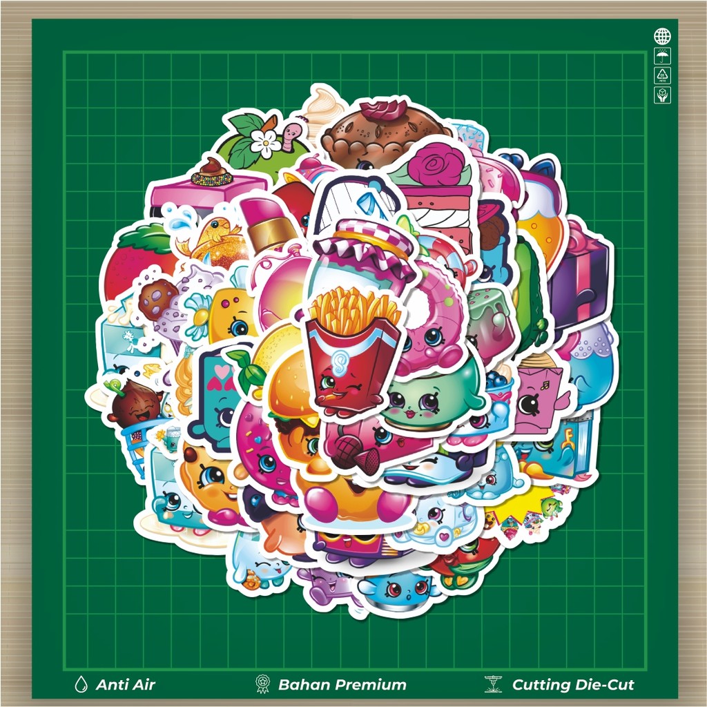 

HOT 50 PCS STIKER Stiker Shopkins Versi 2 Stiker Fashion Cars Decal Dingin Kartu Album Custom Vinyl Anti Air- Sticker Aesthetic Buku Journal Koper Casing HP Tablet Laptop Helm Motor Botol Minum