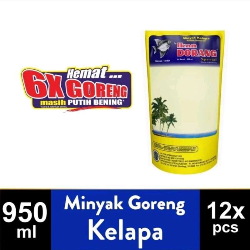 

Ikan Dorang Minyak Goreng Kelapa Pouch 1 Karton (950ml x 12)