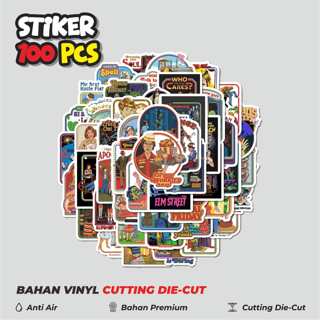 

Terbaru! 50 pcs Stiker Retro Ghost Art Series 01 Dekorasi Lucu Kreatif untuk Notebook, Skateboard, HP