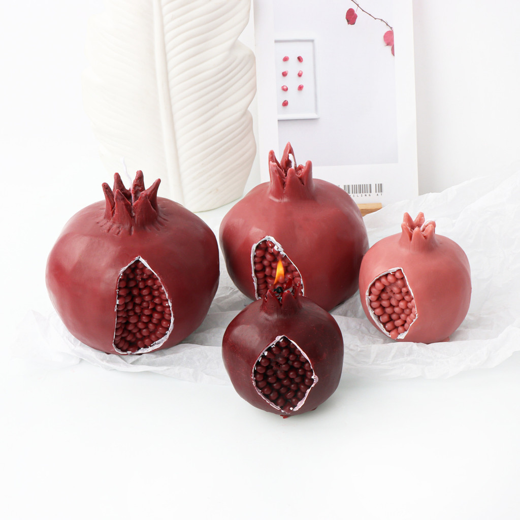 

Split Pomegranate Candle Silicone Mold Chocolate Decor Gypsum Aromatherapy Soap Clay Molds DIY Art Resin Candle Silicone Mould