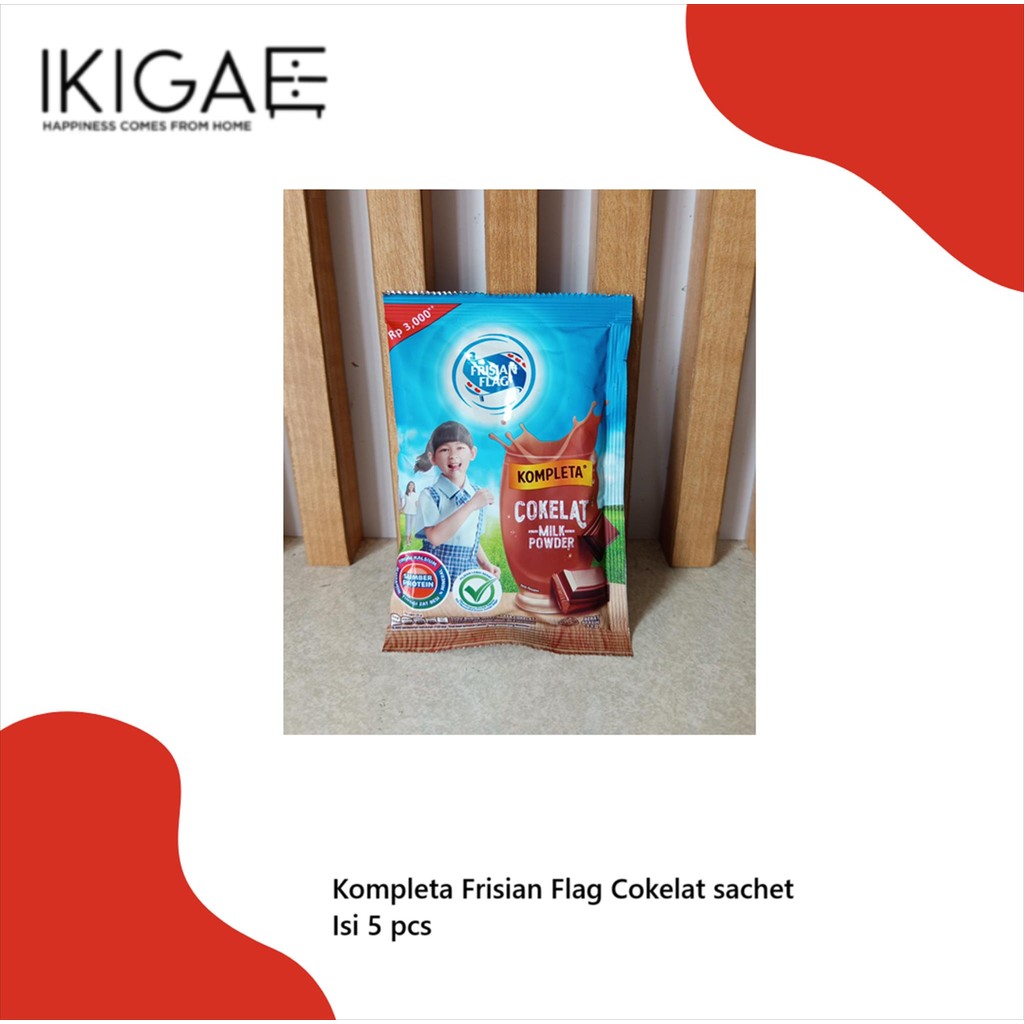 

FRISIAN FLAG KOMPLETA RENCENG COKELAT SACHET / SUSU BUBUK SACHET 5 PC