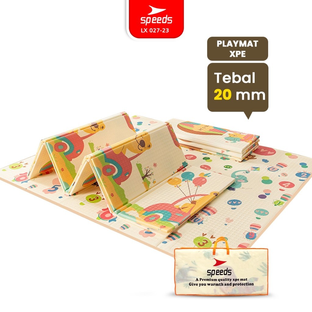 SPEEDS  Matras Playmat Bayi Ukuran 180x200x16-20mm  Karpet Lipat Foldable Bayi Foam XPE Foam Tebal M