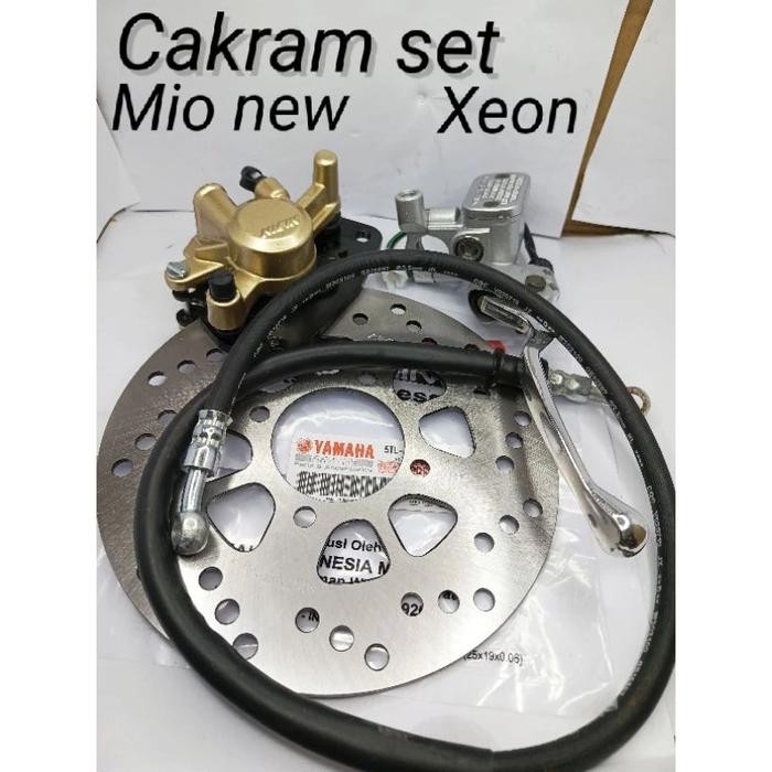 paket piringan cakram set kaliper depan assy yamaha mio new/Xeon/mio soul GT  nissin