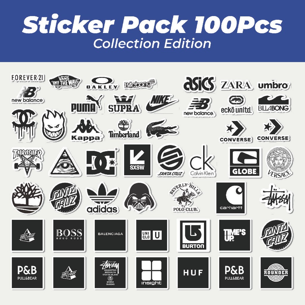 

Hot Stiker Classical Fashion Brand v1 [Merek Fashion Klasik] Lucu Anti Air Stikers Berperekat Waterproof Sticker Decal Buat Motor Helm Buku Journal Koper Casing HP Laptop Botol Minum