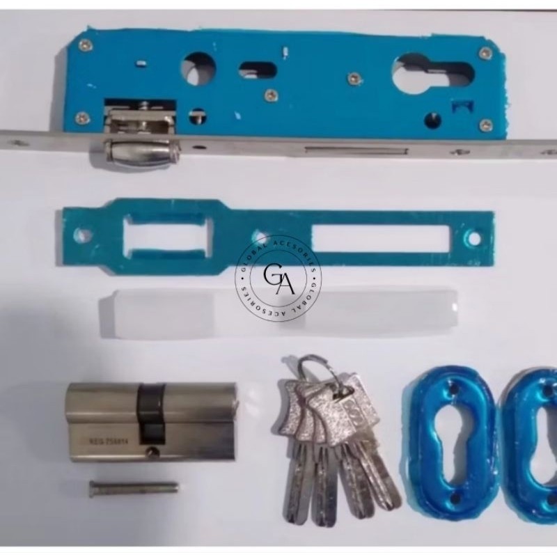 Body kunci pelor pintu aluminium body roller