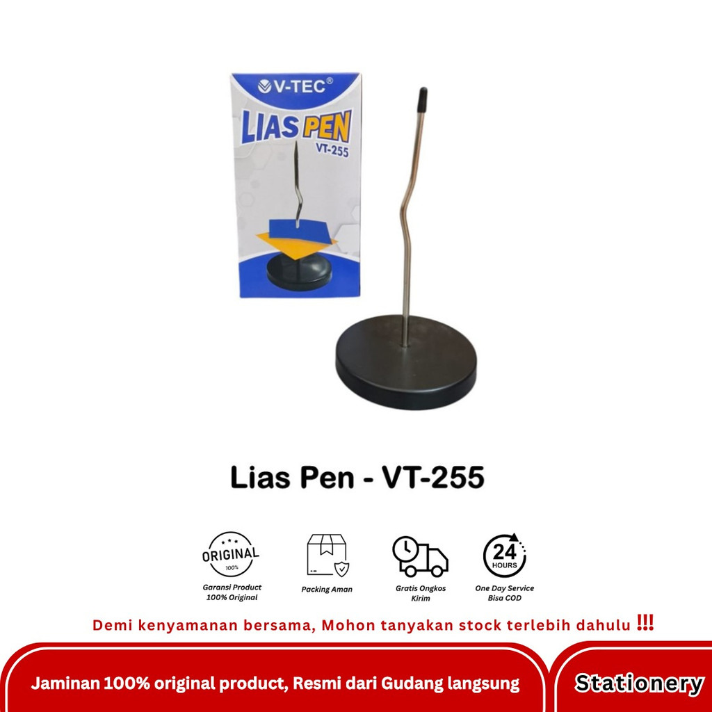 

LIAS PEN VTEC TUSUKAN NOTA / TUSUKAN BON / TUSUKAN KERTAS TYPE VT 255 PCS