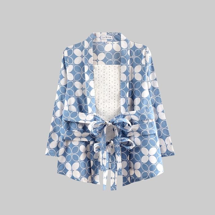 [Promo]New Atasan Batik Wanita / Blouse Batik Wanita / Batik Kantor Wanita Sukma - Biru Muda, S