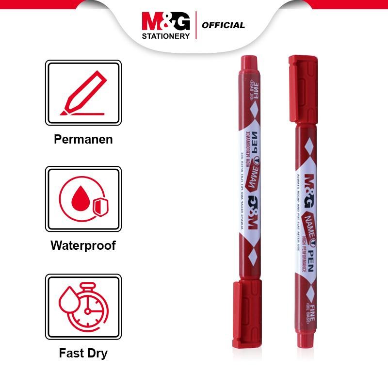 

M&G MINI MARKER FINE-OIL BASE "NAME PEN" APM2567-RED INK