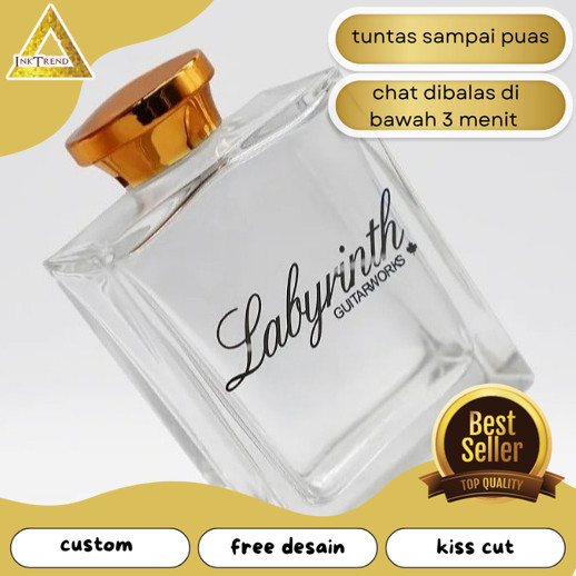 

INKA Stiker Botol Parfum Premium Timbul UV DTF Custom Desain Cetak Label Wewangian