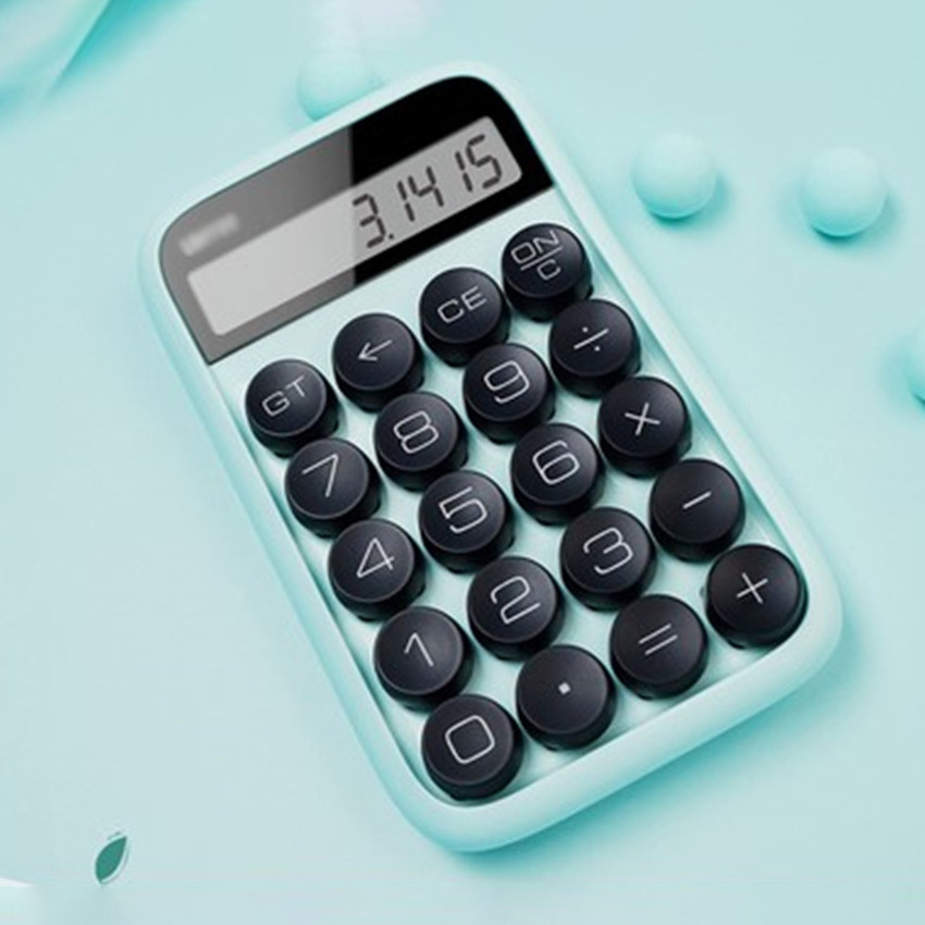 

Cute Cartoon Mechanical Keyboard Calculator Office Study Exam Fashion Calculator 10-digit Display Large Screen Button Detachable