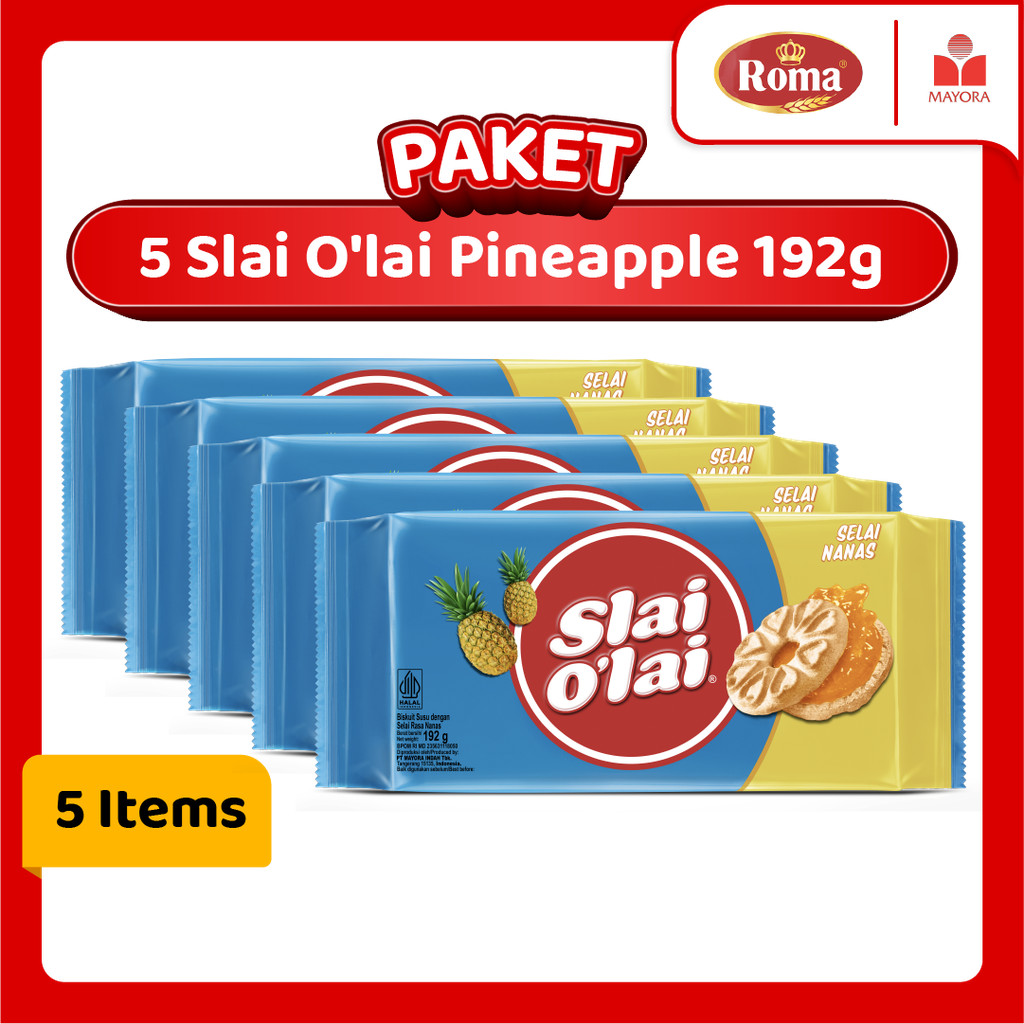 

Paket 5 Roma Slai O'lai Pineapple 192 Gram