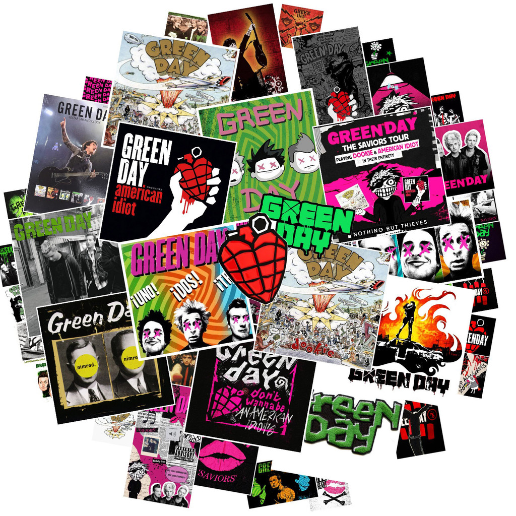 

10/30/50PCS Green Day Rock Band Pop Singer Stickers Cartoon Waterproof Graffiti Vinyl Decals Laptop Toy Kid Gifts