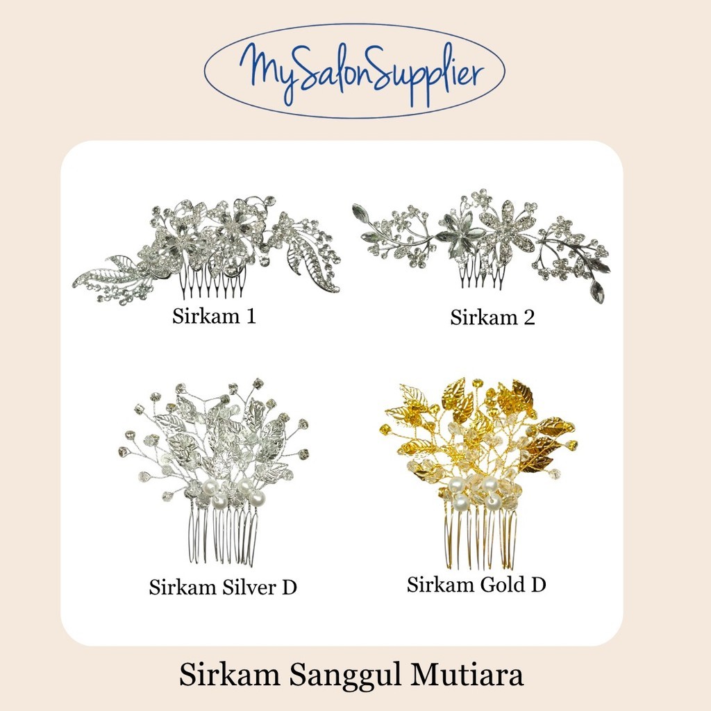 Sirkam Sanggul Mutiara Silver / Gold