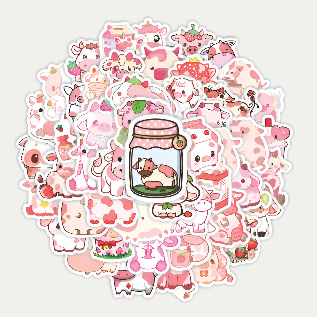 

Sticker Pack Stiker Strawberry Cow [Sapi Strawberry] | Sticker TUMBLR | Stiker LAPTOP KOPER HELM