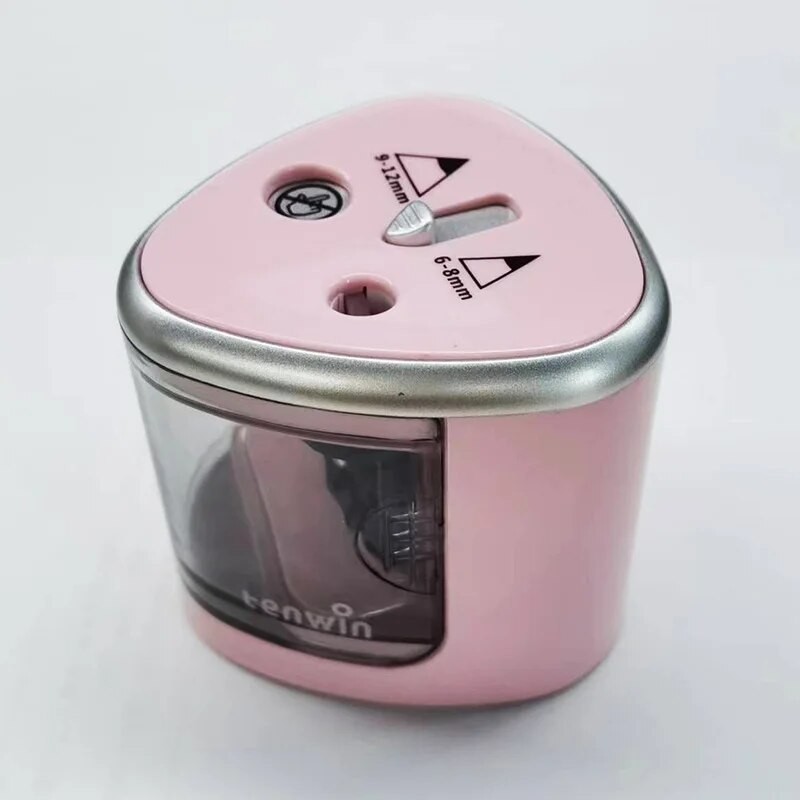 

1pc Convenient Electric Double Hole Pencil Sharpener - Quick & Easy Sharpening for 6-12mm Pencils