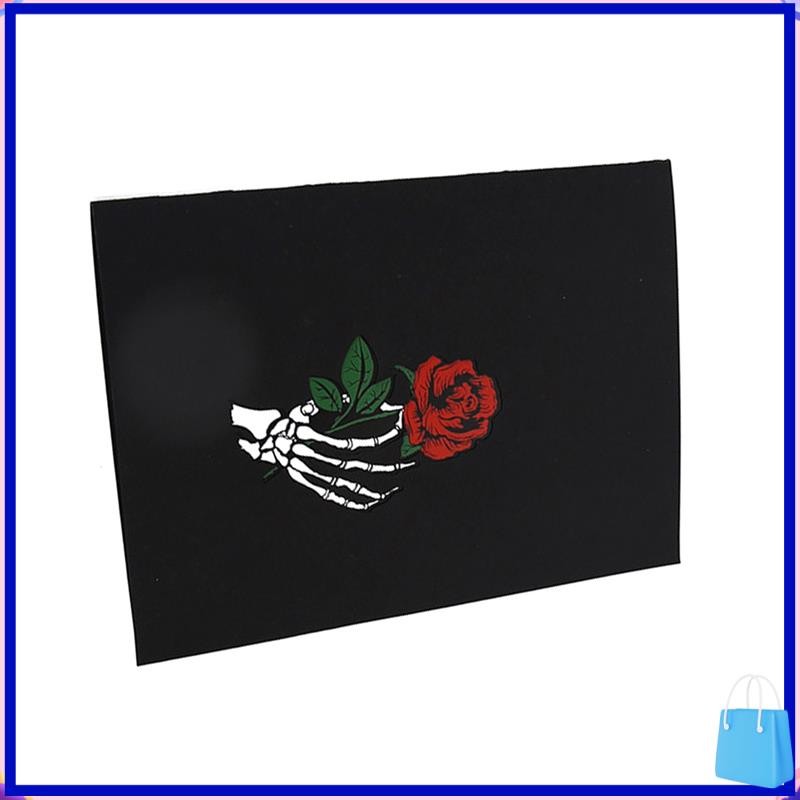 

Customer Favorite 3D Halloween Greeting Card Festival Party Invitation Holiday Postcard Gift Skeleton Skull Rose Horror Greeting