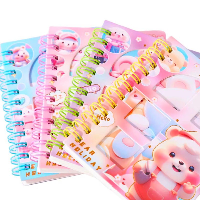 

Spiral Notebook A7 Depai double cover | 70 Lembar, Ring Buku Diary Karakter Lucu, Buku Catatan Murah