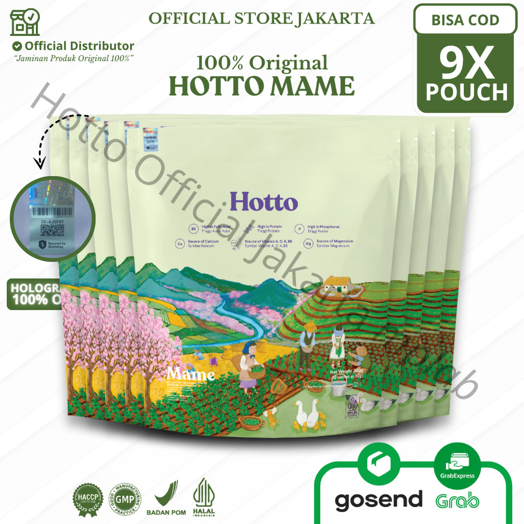 

SUPER BUNDLING!!! NEW Hotto Mame Protein Multigrain with EDAMAME 9 POUCH 108 SACHET(BUNDLE!)