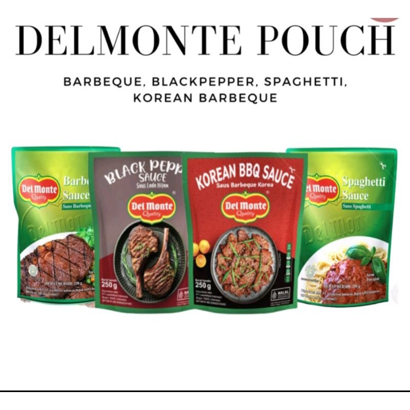 

Delmonte Saus BBQ Barbeque / Blackpepper / Spaghetti / Korean barbeque Pouch 250gr - ARM