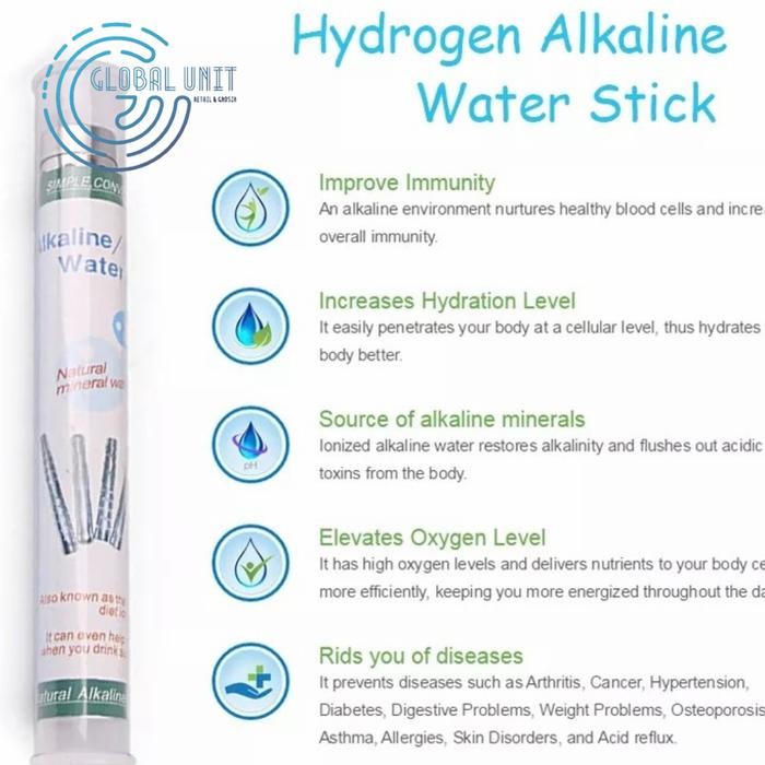 Original Alkaline Hydrogen Water Stick - Air Alkali Hidrogen Ion PH