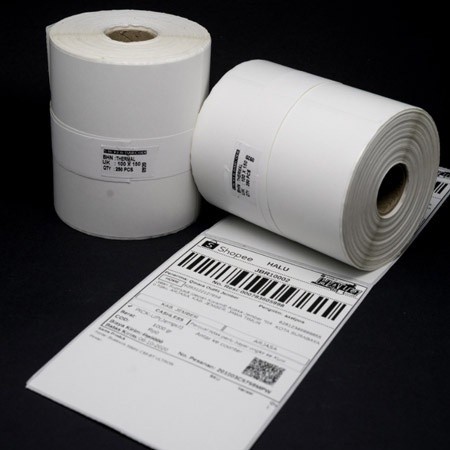 

KERTAS THERMAL / STIKER THERMAL BARCODE / LABEL RESI PAPER ROLL BANYAK UKURAN / LABEL THERMAL PAKET / STIKER