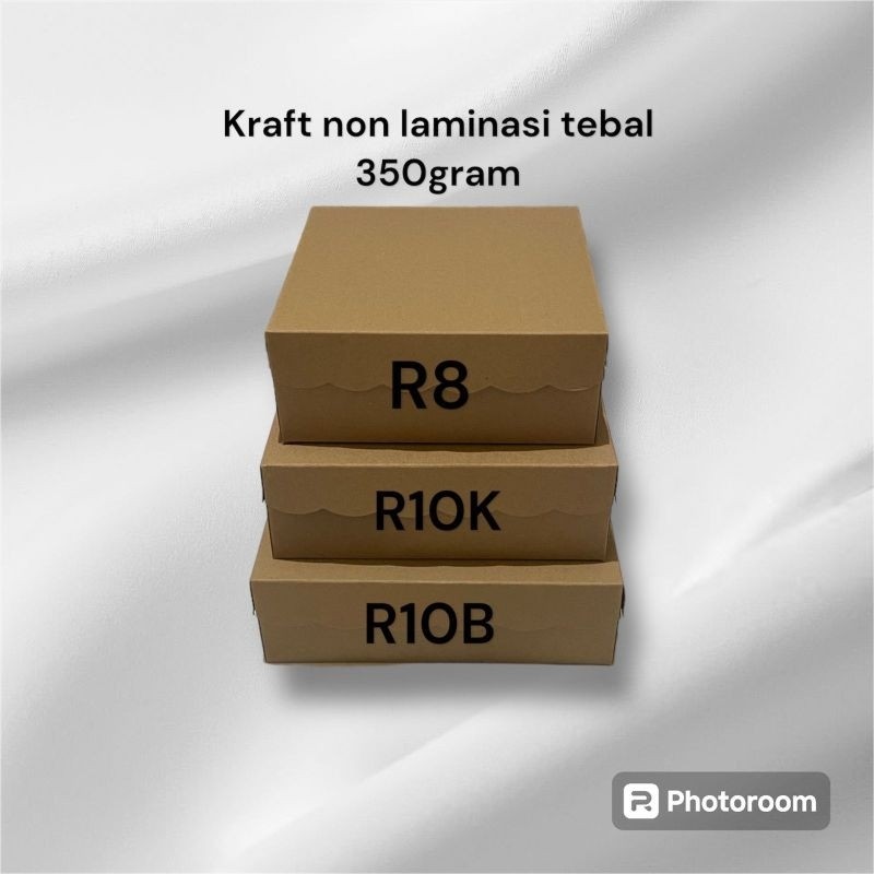 

Box kotak nasi Kraft non laminasi R8,R10K,R10B tebal 310gram Isi 100 pcs