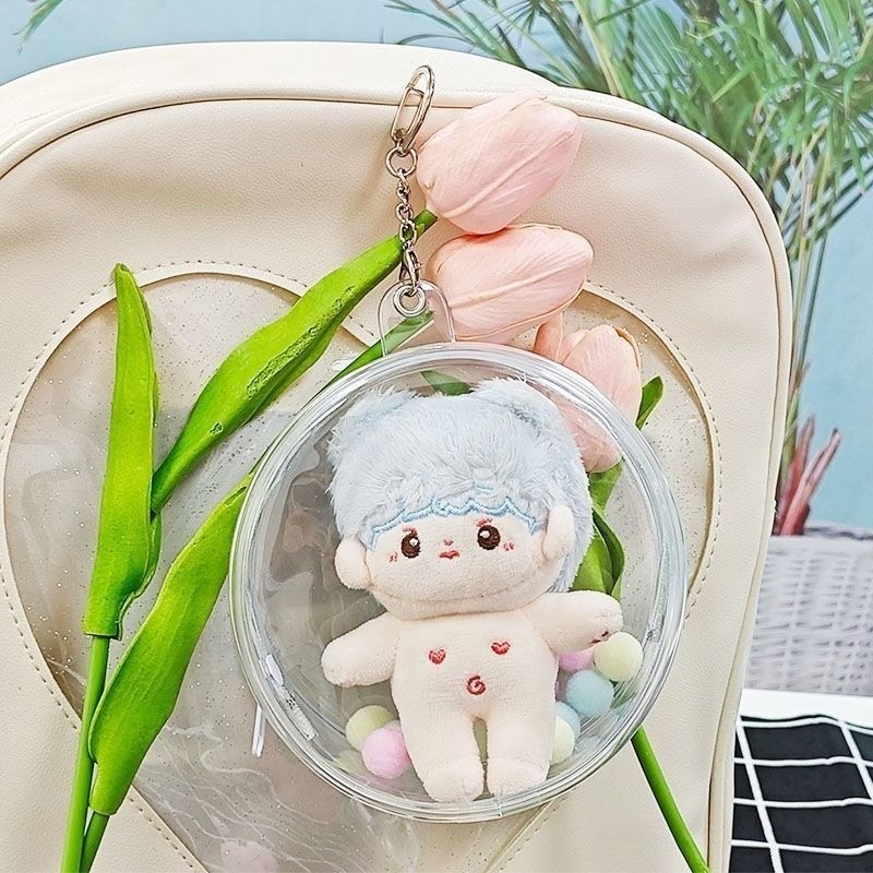 Ready-Mini PVC Pouch for 7cm, 12cm, 14cm Doll | Tas Boneka Transparant | PVC Pouch Doll
