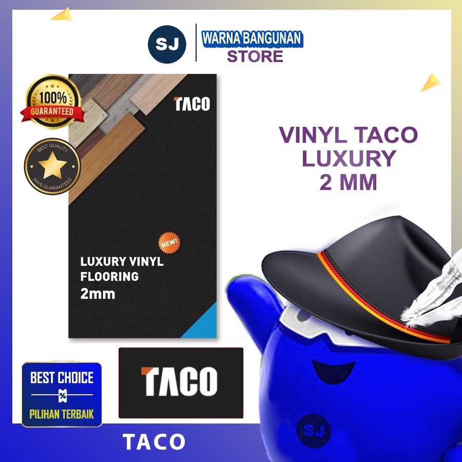 TACO Lantai Vinyl 2mm - Vinyl Plank TACO Tebal 2mm