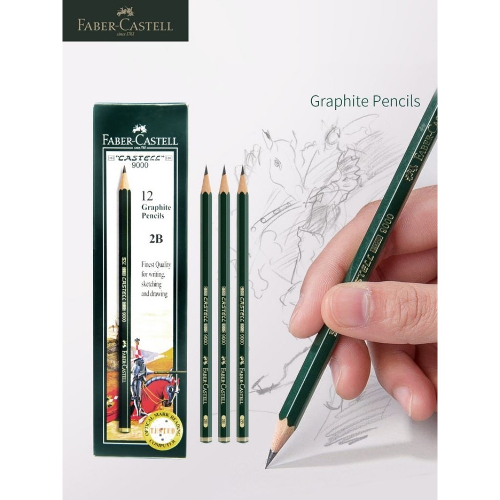 

TERMURAH PENSIL FABER CASTELL 2B HITAM (12 PCS/PACK)