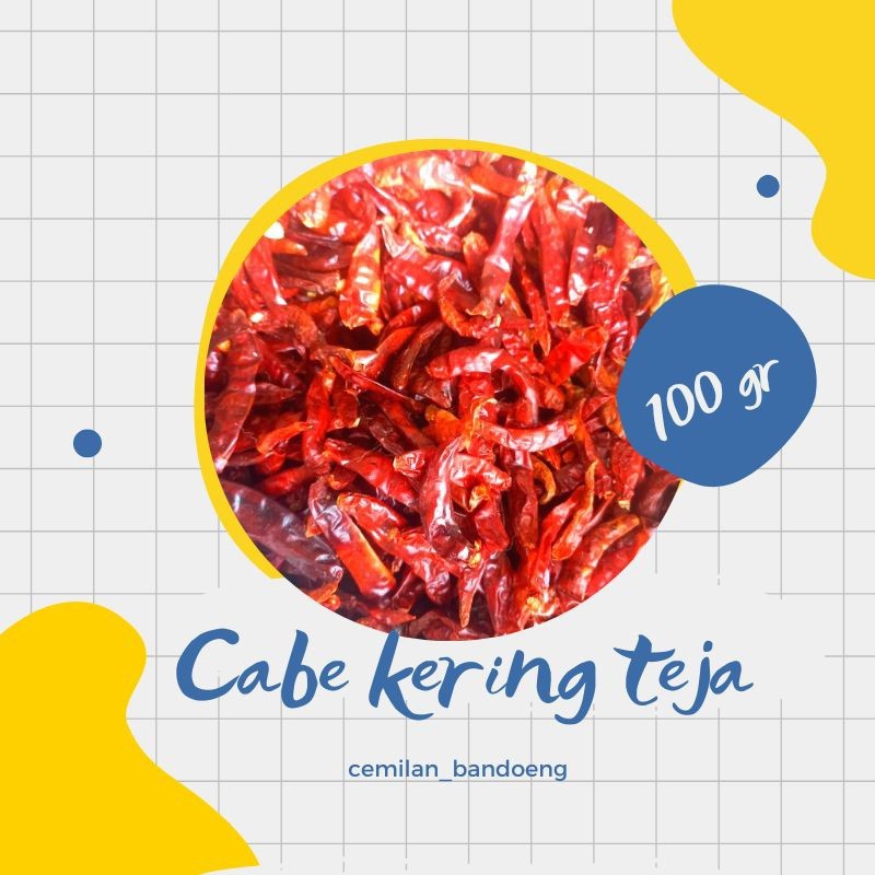 

Paket CABE KERING TEJA SUPER PEDAS KEMASAN 100GR
