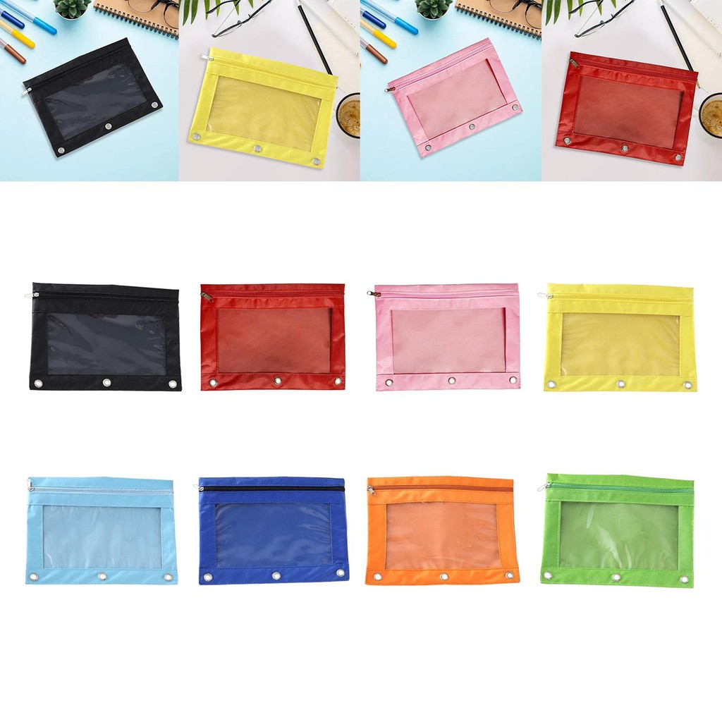 

Pencil Holder Pencil Bags, 3 Rings Binder Pouch Pen Bag for Teen Children Kids