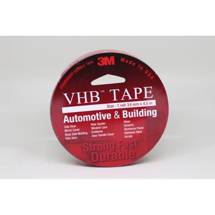 

JAMIN MURAH !!!3M VHB Double Tape 24 mm x 4.5 M Asli Original Merah 3 M(BISA LANGSUNG ORDER)