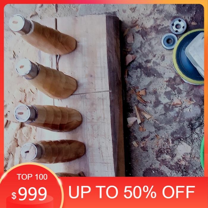 gagang pisau/parang/golok kayu jati mcw34