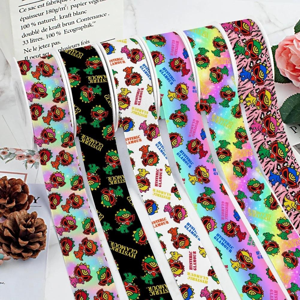 

Mini Japanese Hysteric Cartoon Printed Grosgrain Ribbon /Satin for Gift Wrapping Wedding Party Decoration 10 Yards