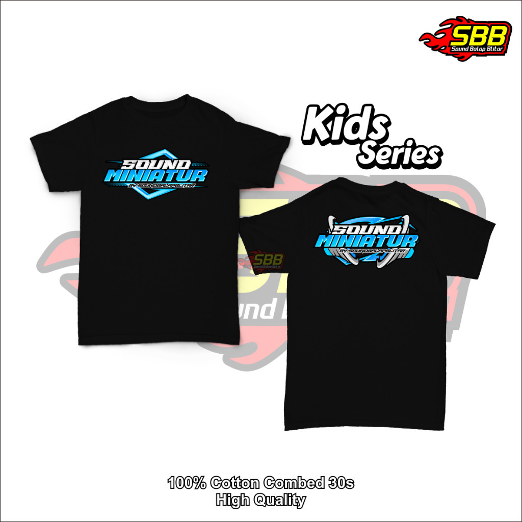 Baju Kaos Anak Sound Miniatur Katun Combed -