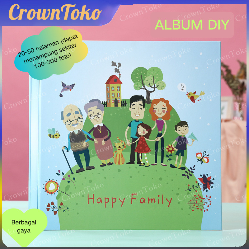 

BUKU ALBUM DIY （COD) Tempat Foto Ukuran apa pun Buku Album Foto Model Tempel Sesuai Keinginan Isi 20 Lembar buku album foto besarAlbum foto kenangan, pengiriman lokal -ZMM
