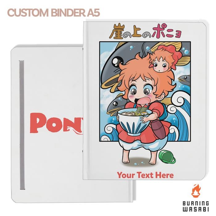 

Promo Binder Ponyo Anime Studio Ghibli Aesthetic A5 Ring Custom Nama Agenda - ponyo1, A5 6ring