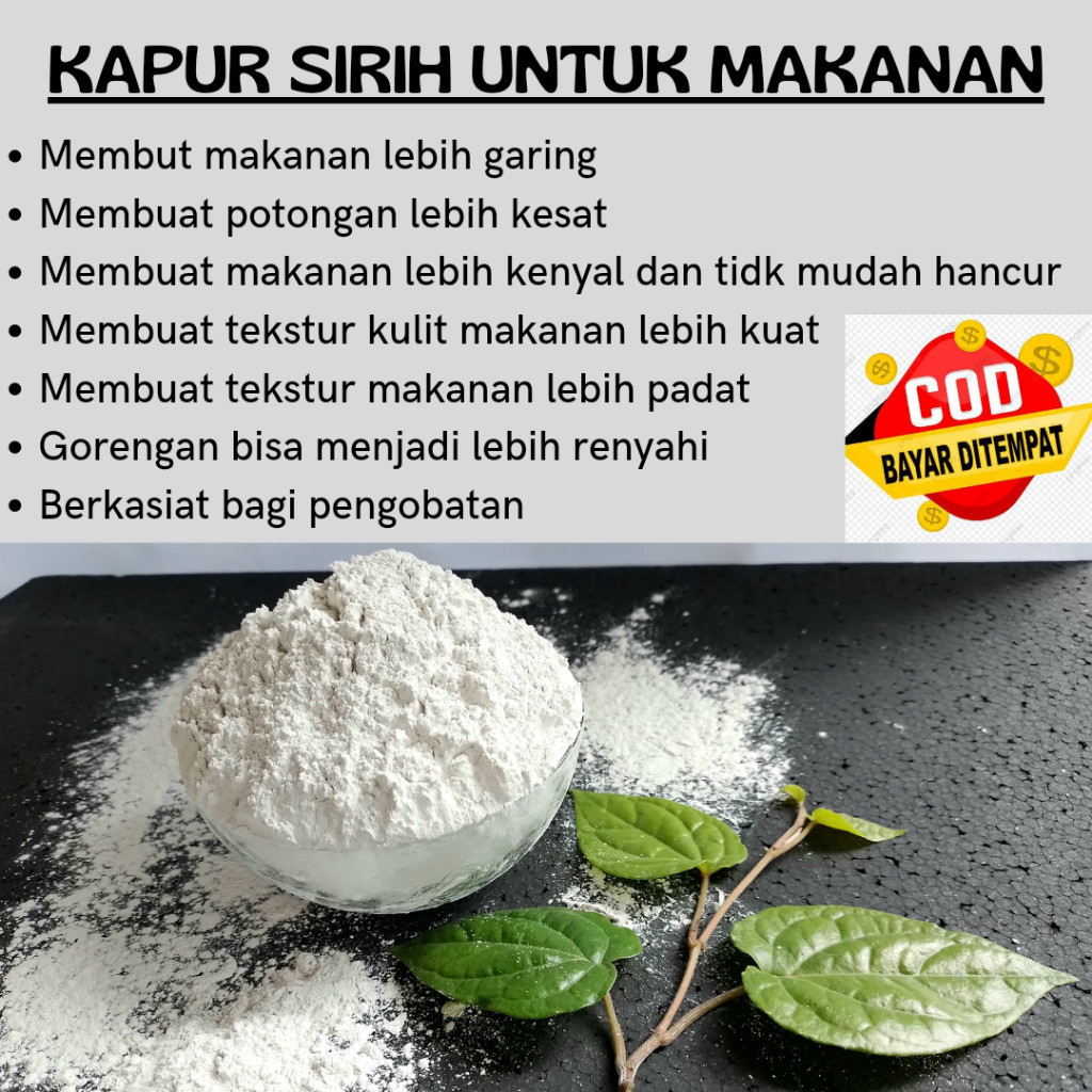

AHS - Kapur Sirih Food Grade 1 Kg – Kualitas Murni untuk Masakan & Kebutuhan Dapur