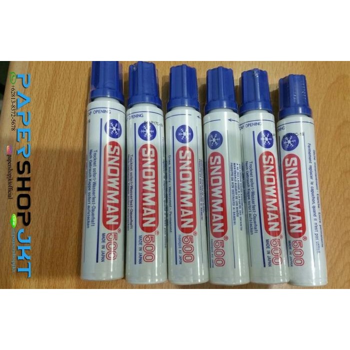 

GROSIR!!! Spidol Permanent Marker Jumbo 500 Snowman Biru