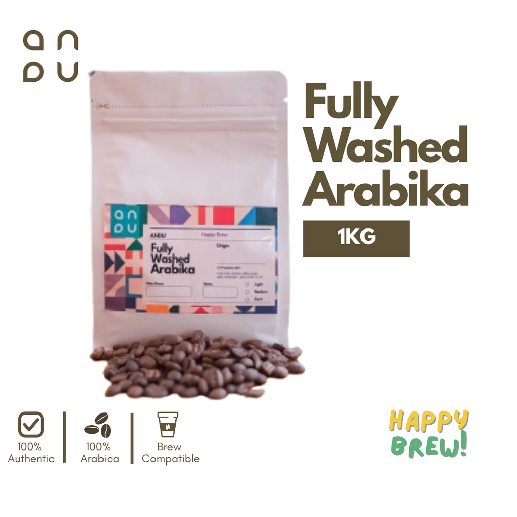 

Kopi Arabika Fresh Roast Full Wash 1 Kg | Biji Kopi Arabika | Biji Kopi Full Wash | Kopi Andu