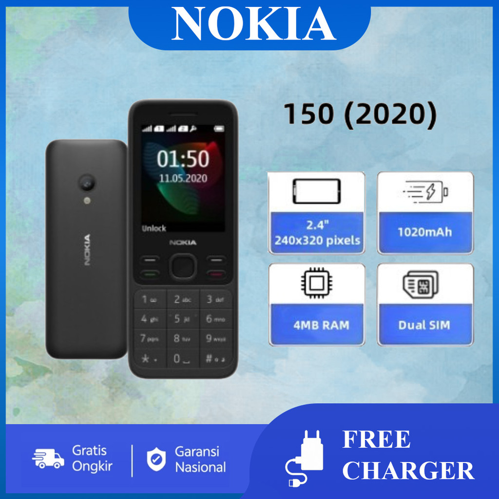 HP Murah Cuci Gudang Nokia 150 (2020) -  dengan Fitur SMS dan Radio FM Handphone