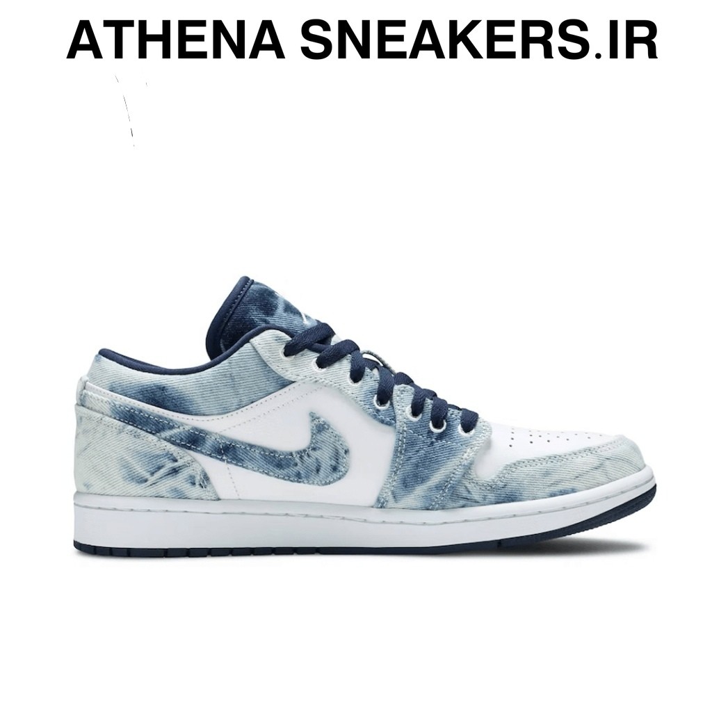 Sepatu Nike Air Jordan 1 Low Washed Denim Blue BNIB Original